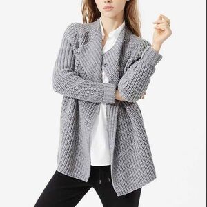 LOU & GRAY Light Gray Knit Cardigan